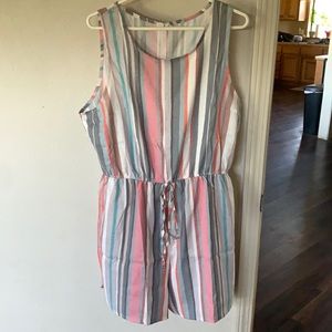 Striped Sleeveless Romper